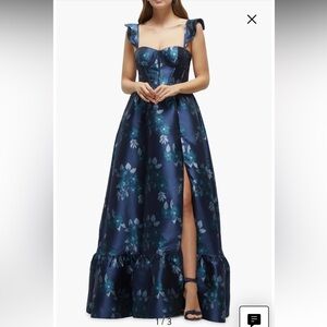 Baroque Rose Structured Bodice Gown